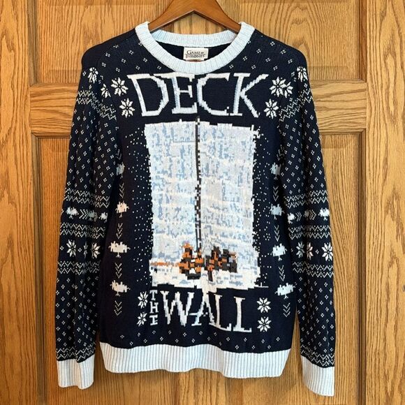 GAME OF THRONES Christmas Ugly Sweater Deck The Wall - Picture 6 of 8